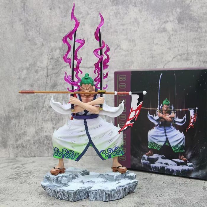 One Piece Zoro GK Purgatory Demon Slash and the Country of Three Swords Flow Ornaments Wholesale