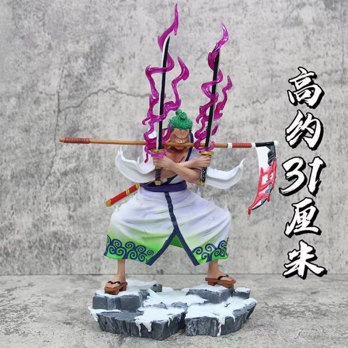 One Piece Zoro GK Purgatory Demon Slash and the Country of Three Swords Flow Ornaments Wholesale - Image 3