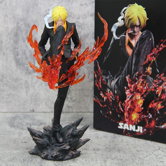 One Piece GK Demon Sanji Hand-held Demon Kick Red and Blue Special Effects Model Decoration Wholesale