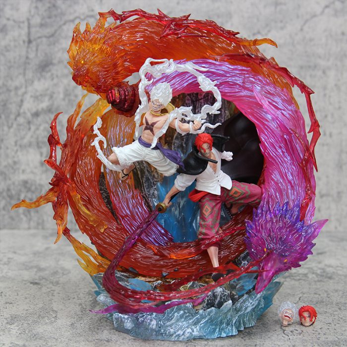 One Piece GK Red Hair and Nika Luffy Shanks Statue Scene Decoration - Image 3