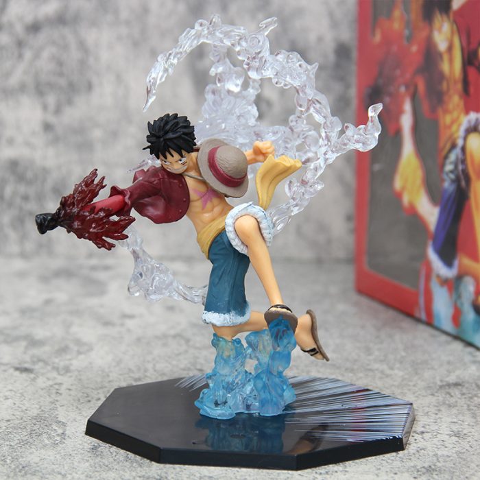 One Piece Overlord Luffy Figure Straw Hat Boy Monkey D Luffy Anime Box Model