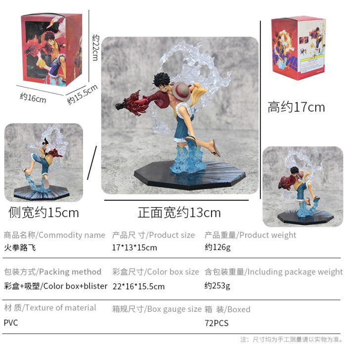 One Piece Overlord Luffy Figure Straw Hat Boy Monkey D Luffy Anime Box Model - Image 2