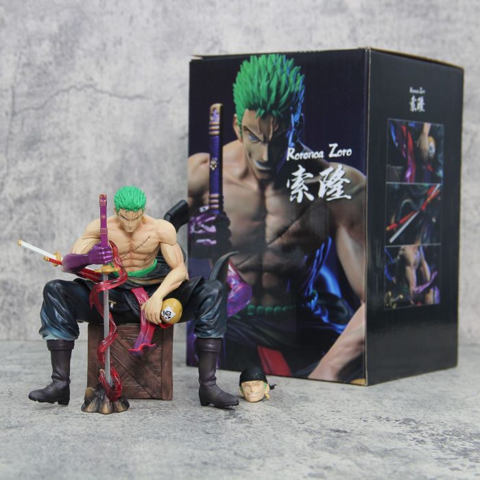 One Piece EVIL STUDIO Zoro Sitting Series First GK Double Head Figure Model