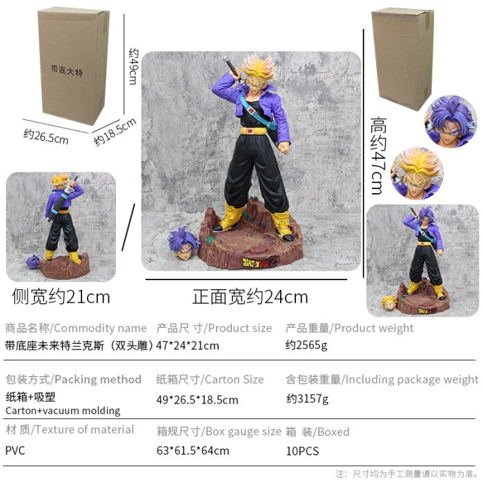 Dragon Ball Super Saiyan Future Warrior Trunks with Base - Image 2