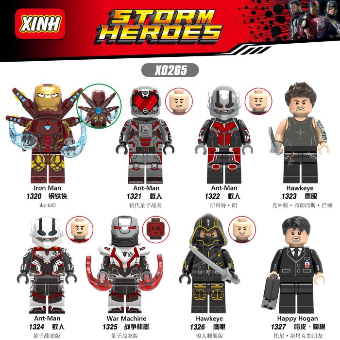 LEGO Marvel series minifigure building blocks toys Ant-Man Iron Hawkeye Avengers superhero doll