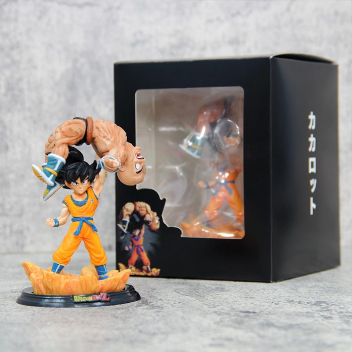 Dragon Ball WCF Super Saiyan Goku lifting Nappa model