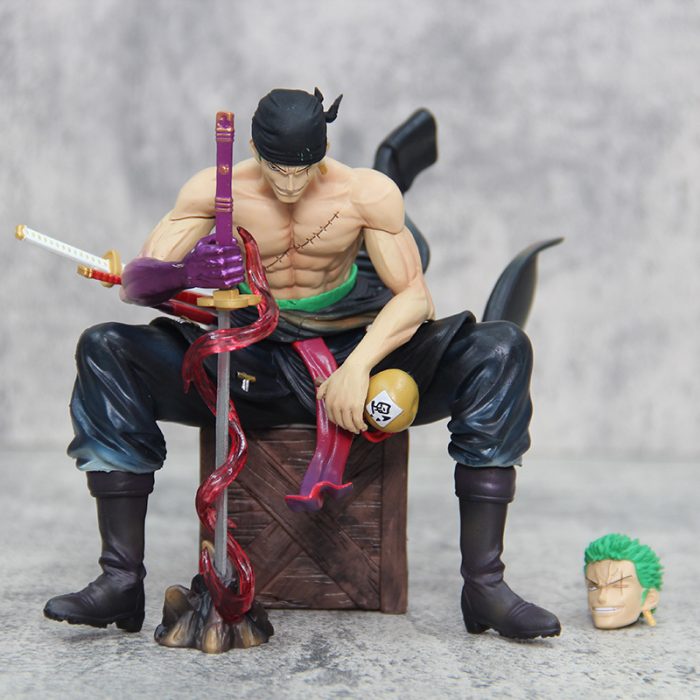 One Piece EVIL STUDIO Zoro Sitting Series First GK Double Head Figure Model - Image 6