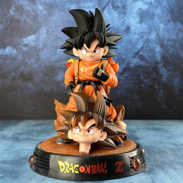 Dragon Ball Standing Travel Double Head Goku Figure Boxed with Base - Image 2