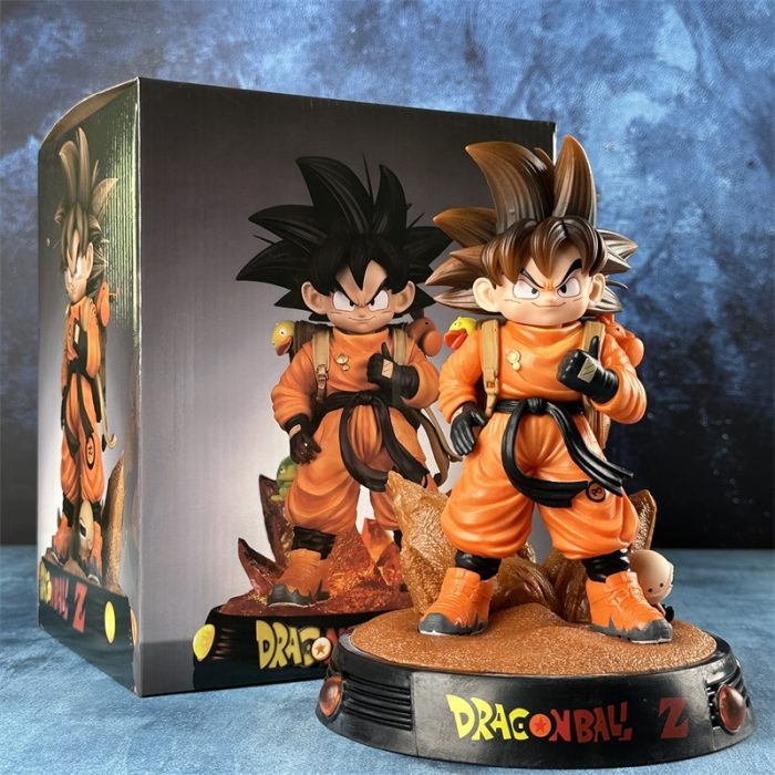 Dragon Ball Standing Travel Double Head Goku Figure Boxed with Base