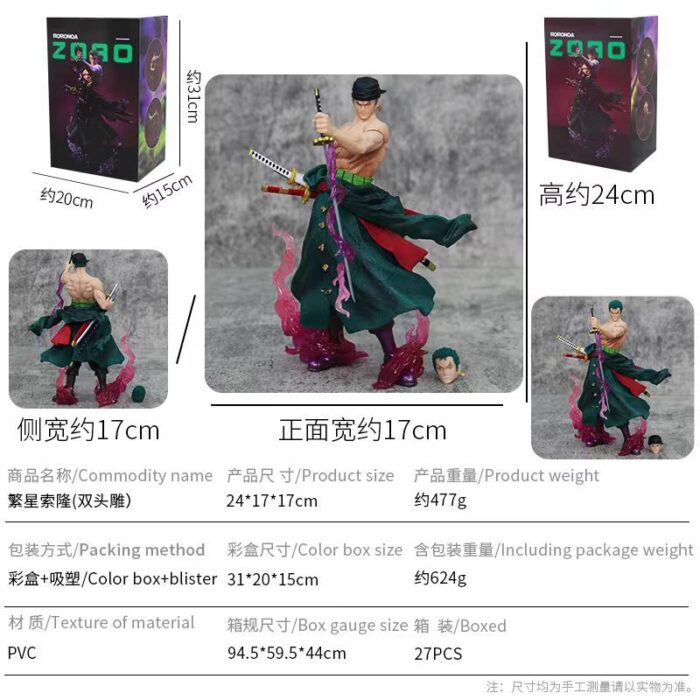 One Piece GK One Sword Style Two-Headed Zoro - Image 3