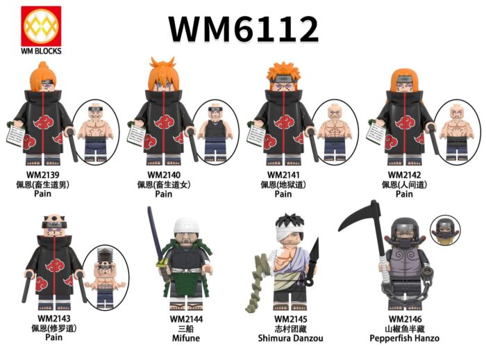 WM6112 WM6110 WM6109 LEGO Naruto Series